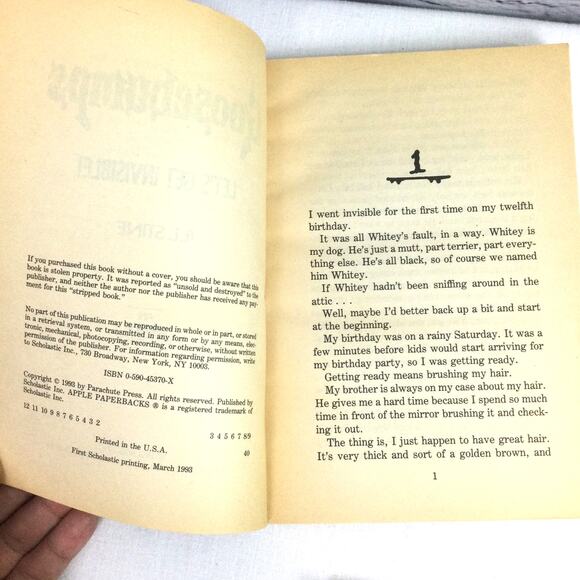Goosebumps R.L. Stine Let's Get Invisible Vintage Paperback 8 Book Bundle - Picture 7 of 16
